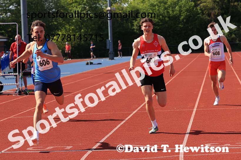 Mens under-20s 400 metres 2025 North Eastern Track and Field Champs., Shildon, County Durham. Photo: David T. Hewitson/Sports for All Pics